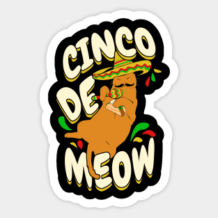 Cinco De Meow Sticker